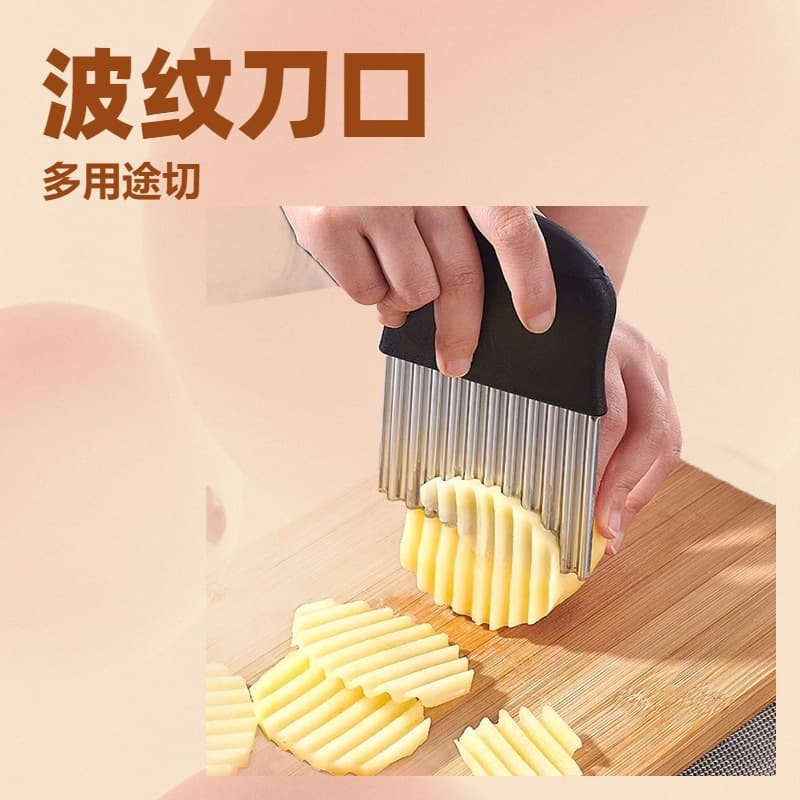 Wave cutter stainless steel wolf teeth cut potatoes corrugated potato grid flower knife potato slices fruit plate