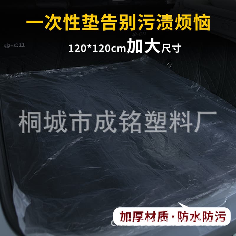 Essential for returning to hometown during Chinese New Year: Disposable trunk mat for fishing, keeping fish, preventing dirt, and outdoor hauling, thickened PE film