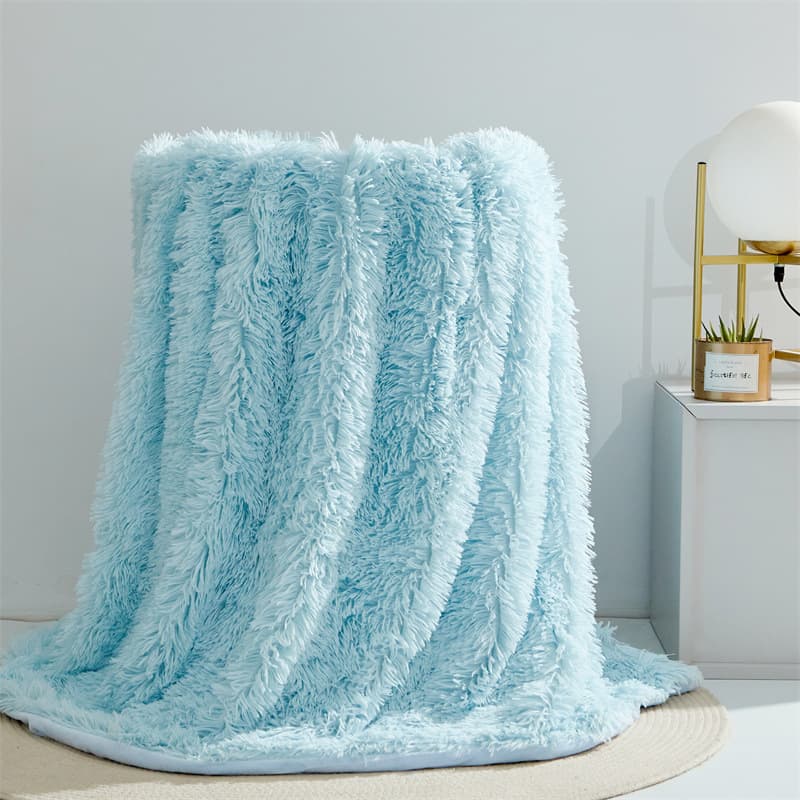 Mink velvet blanket plush French velvet crystal velvet thickened solid color tie-dye double layer cross-border foreign trade blanket wholesale