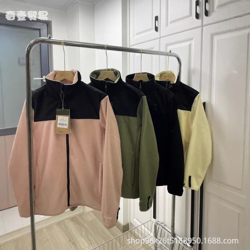 Matching 1990 Windbreaker Inner Layer Unisex Couples' Polar Fleece Three-in-one Detachable Fleece Warm Embroidery Jacket
