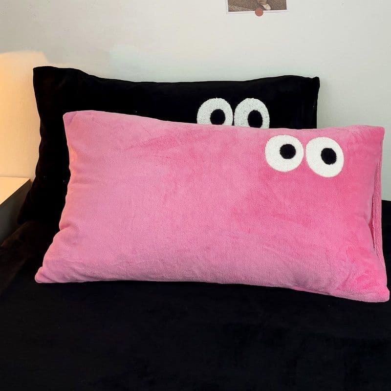 New milk fleece pillowcase set, a pair for home use, coral fleece single size 48cm x 74cm, wholesale for adults and men.
