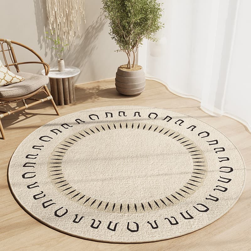Simple Living Room Crystal Velvet Round Carpet Study Swivel Chair Absorbent Wear-resistant Anti-slip Blanket Bedroom Cool Bedside Blanket