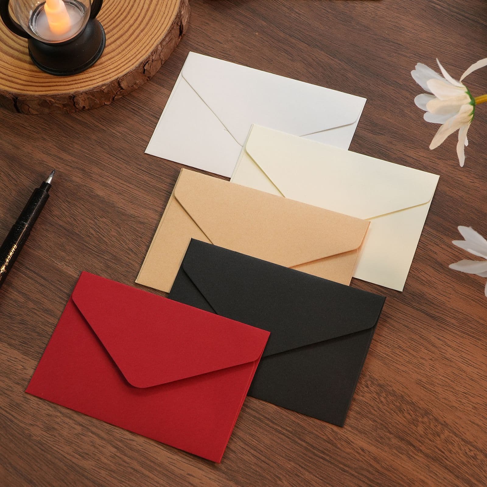 Kraft Paper 10.5*7 Membership Card Small Envelope In Stock Wholesale Blank Minimalist Greeting Card Invitation Envelope Bag
