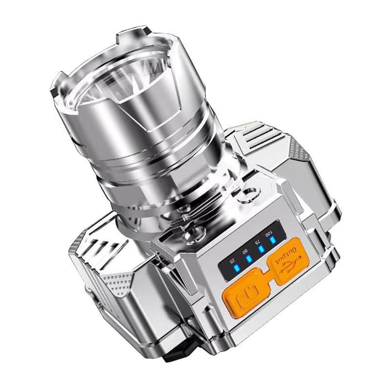 High-Power LED Headlamp for Night Fishing Long-Range Rechargeable Headlight Outdoor Camping Lighting Mining Lamp Lithium Battery Headband Flashlight