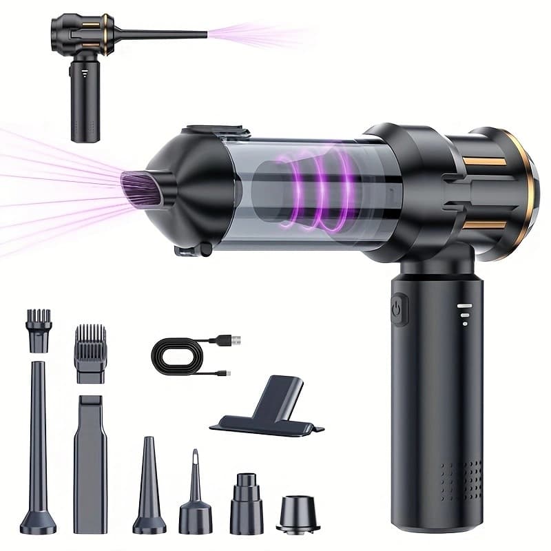 Cross-border car vacuum cleaner brushless motor high-power electric dust blower vacuum inflator four-in-one handheld