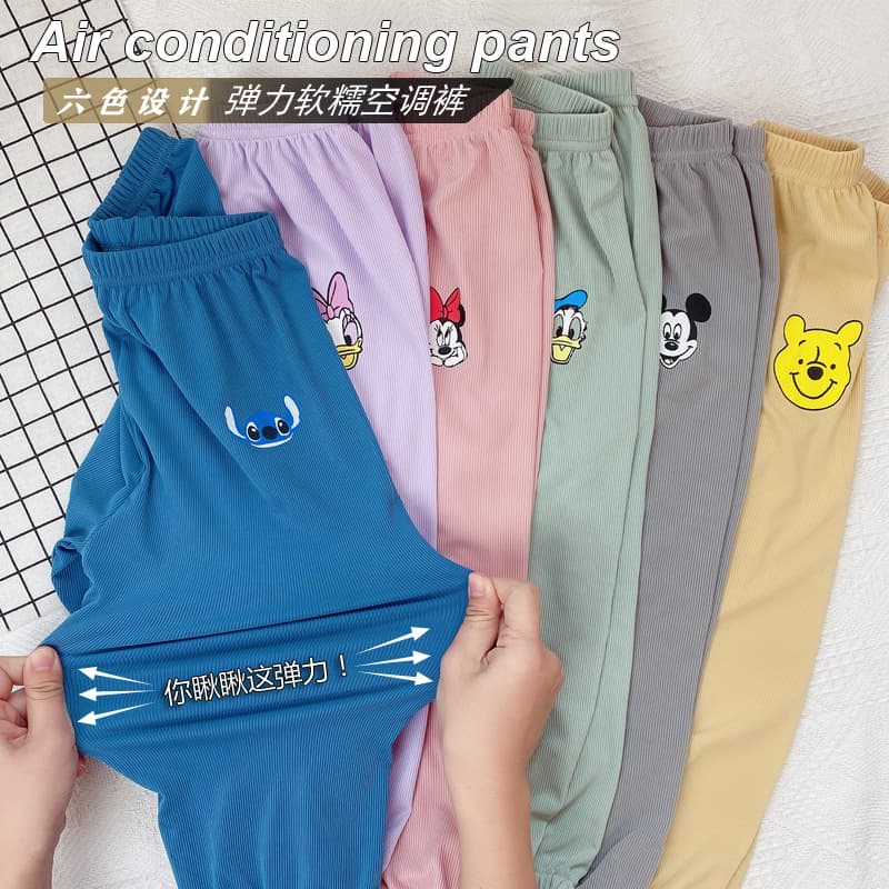 Kids Mosquito-Repellent Pants, Boys Ice Silk Cotton Bloomers, Baby Casual Spring/Summer Thin Pants, Toddler Girls Pants for Kindergarten