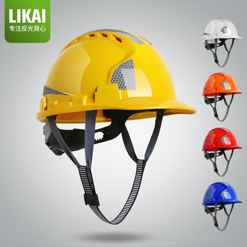 Processing Custom Safety Helmet Construction Site Work National Standard Thickened Breathable ABS Protective Helmet Building FRP Printing