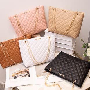 2026 Fashion Women's Chain Bag Casual Ladies Handbag Versatile Diamond Quilted Large Capacity Shoulder Bag Wholesale