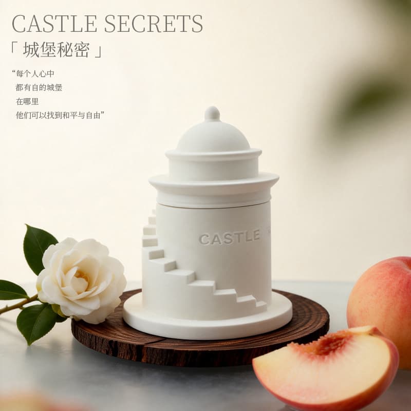 Factory Custom Castle Scented Candle Gift Box Premium Plaster Decoration Bedroom Aromatherapy Niche Fragrance Souvenir
