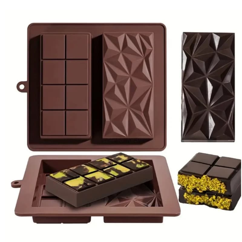 Cross-border Dubai Chocolate Mold Chocolate Bar Rectangular Chocolate Mold Pistachio Bar Filling Mold