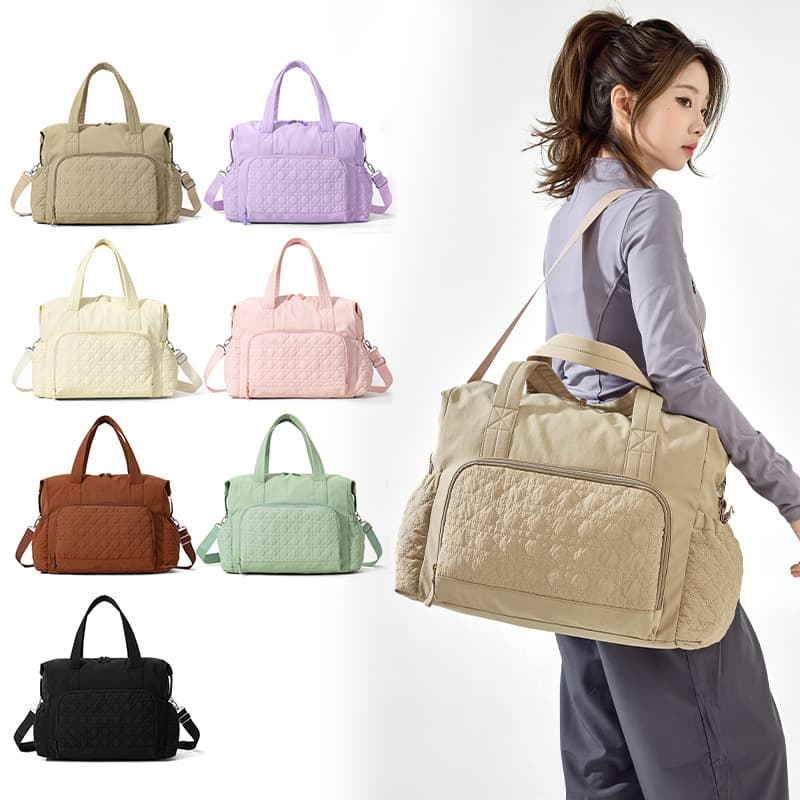 Cross-Border New Fashion Large Capacity Travel Bag with Wet and Dry Separation, Crossbody Yoga Gym Bag, Handheld Mommy Bag