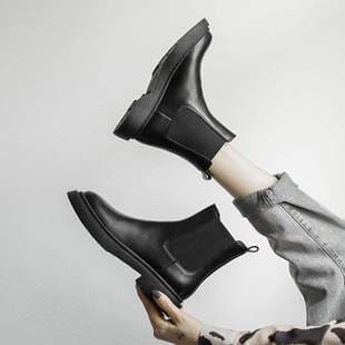 Martin Boots Women 2025 New Spring Autumn Single Boots British Style Chelsea Boots Flat Versatile Short Boots Women Trend