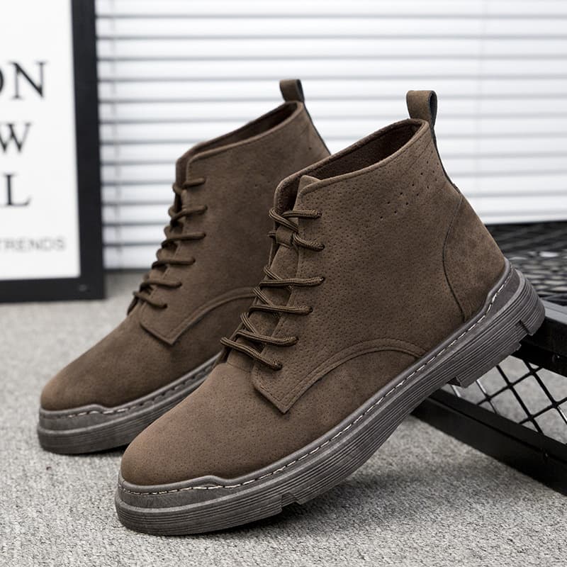Men's Martin Boots Single/Double Layer Same Style 2023 New Casual Shoes Korean Trend Student Athletic Breathable High-Top Versatile