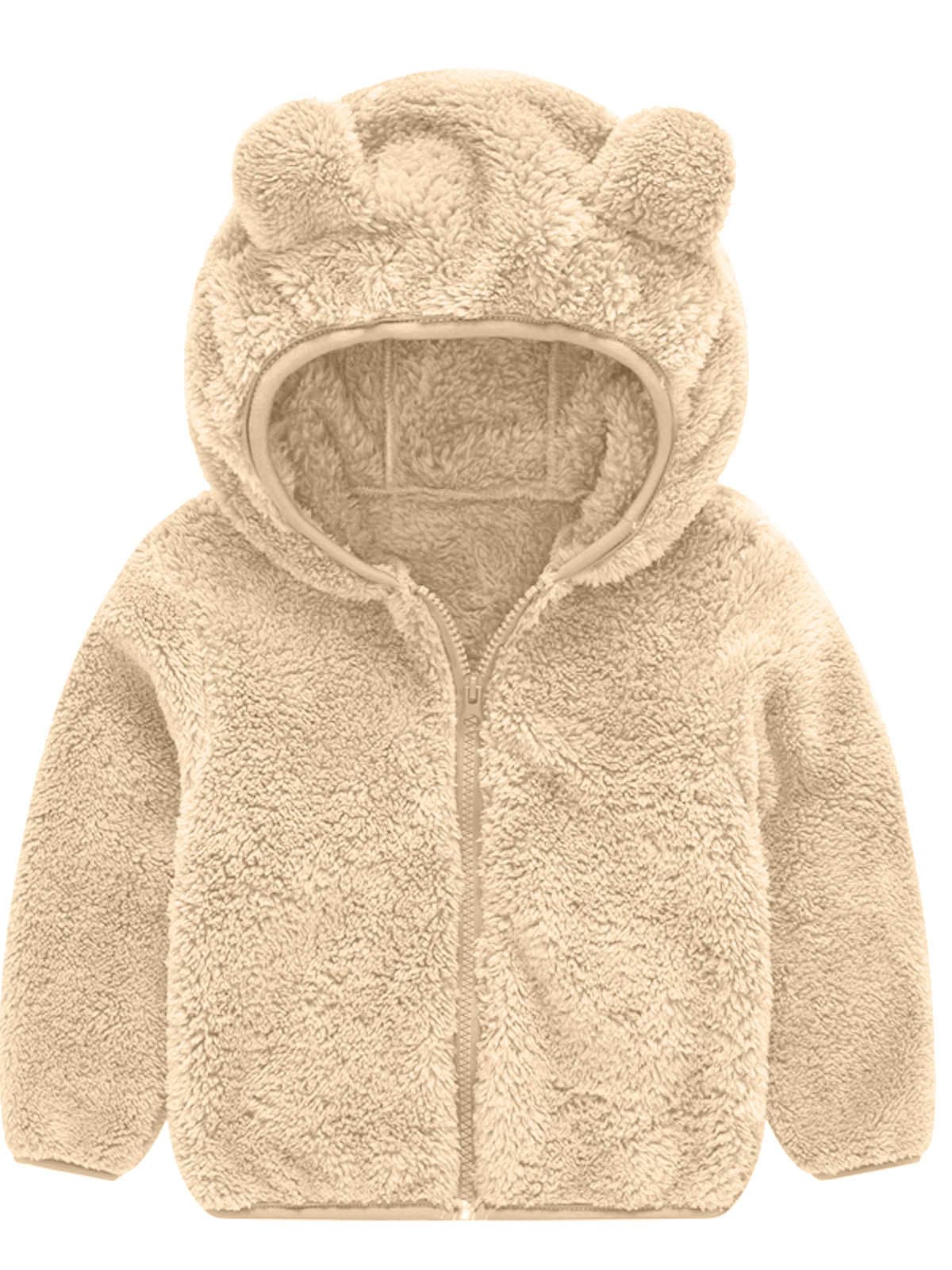 2026 New Autumn/Winter Baby Ear Jacket, European and American Solid Color Children's Knit Sweater, Boys and Girls Hoodie Top