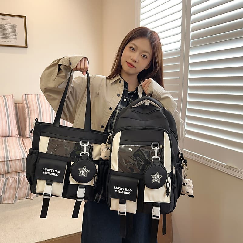Children's schoolbags for primary school students 6-12 years old girls middle school and high school students pain bags school backpacks cross-border wholesale backpacks