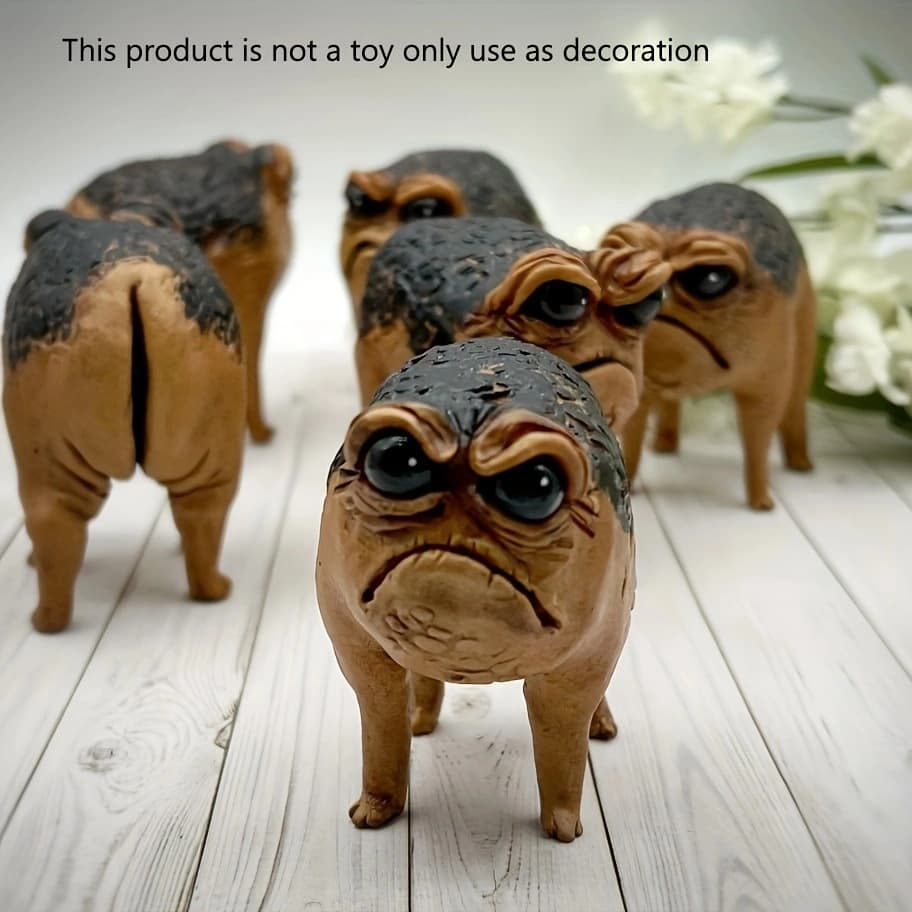 New Cross-Border Product: Cute Black African Rain Frog Toad Statue Gift Home Decoration Ornament
