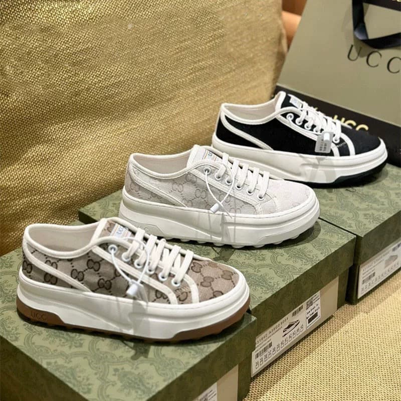 2025 Spring/Autumn New G 1977 Thick Sole Canvas Shoes Retro Logo Casual Thick Sole Couple Skate Shoes Women