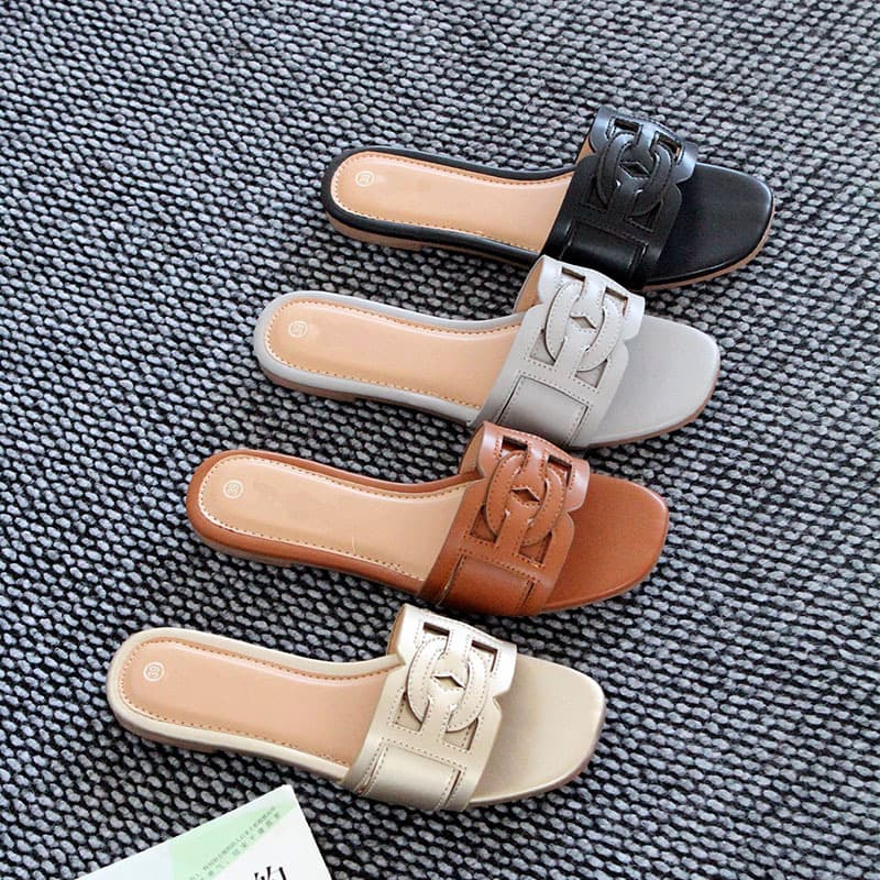 Guyana wholesale spot direct sales flat slippers women's fashion versatile slippers Ladies slippers