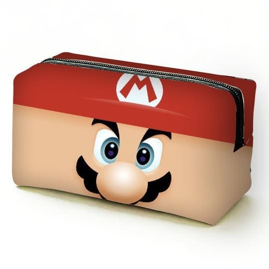 New Mario Square Cosmetic Bag Cartoon Children's Washing Bag Fashion Student Girl Cute Storage Bag Cross-Border Wholesale