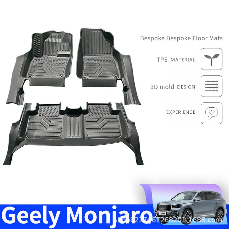 Compatible with Geely Monjaro Xingyue L Floor Mats Full Coverage 22-26 Models with Door Sill Protection TPE Car Floor Mats