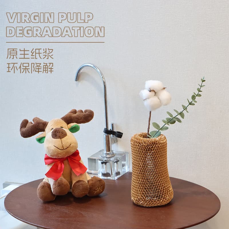 Biodegradable Red Wine Honeycomb Paper Protective Sleeve Honeycomb Packaging Transport Express Cushioning Honeycomb Paper Sleeve Paper Core Honeycomb Paper