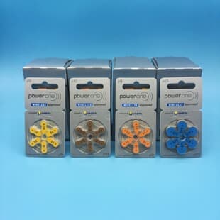 German POWERONE Hearing Aid Battery 1.45V Button P13 A13 P312 P10 P675 Original Import One Pack