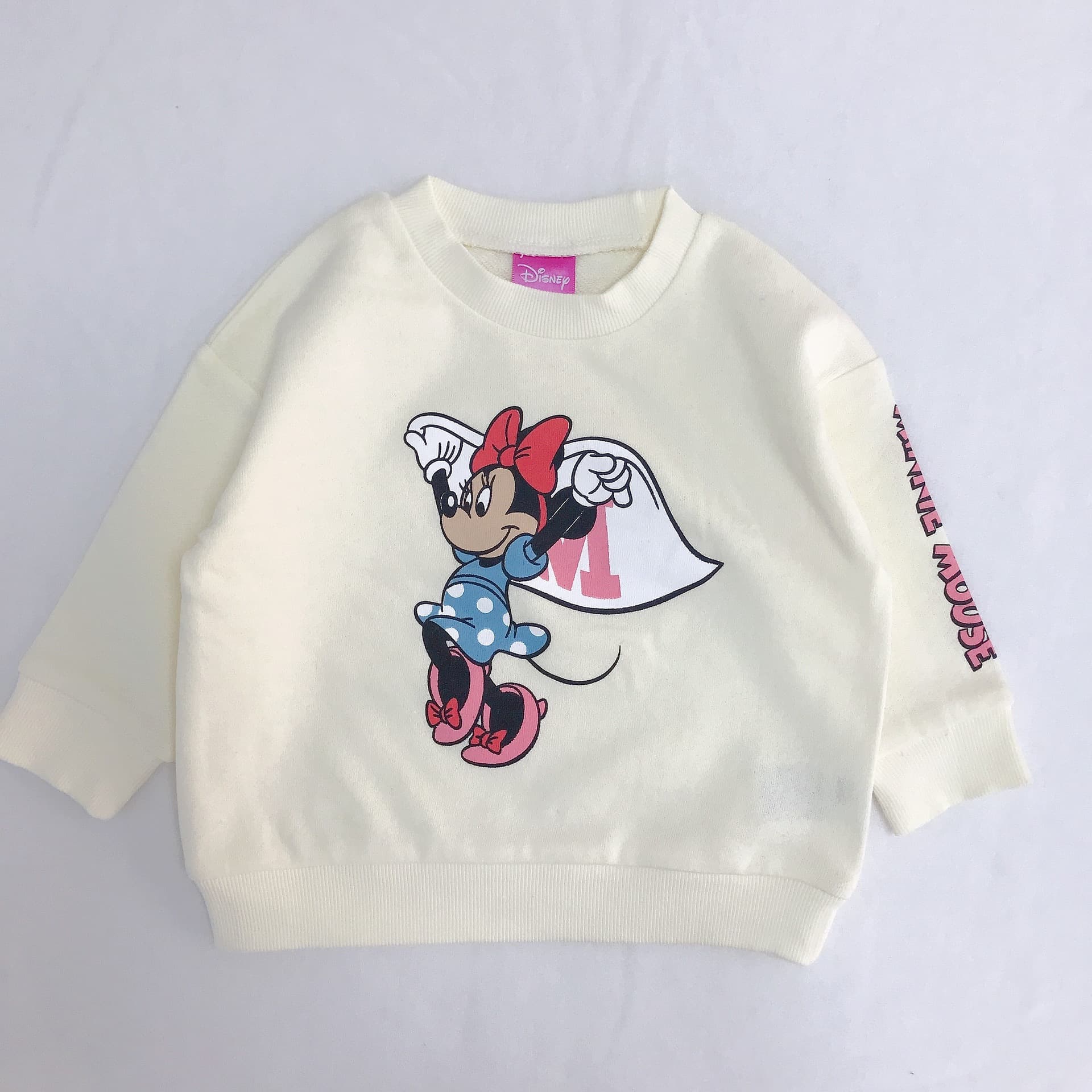 26 Winter Cotton Disney Cartoon Mickey Mouse Minnie Mouse M Flag Terry Cloth Sweatshirt