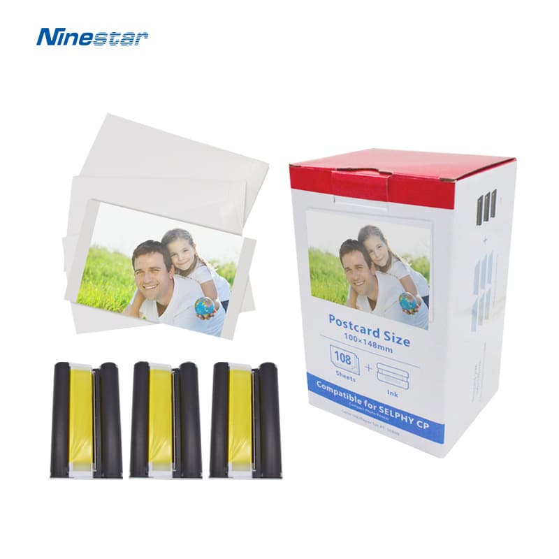 Compatible with Canon Kp-108Incp Series Photo Paper 6inch Cp1300Cp1200 Printer Ribbon Set