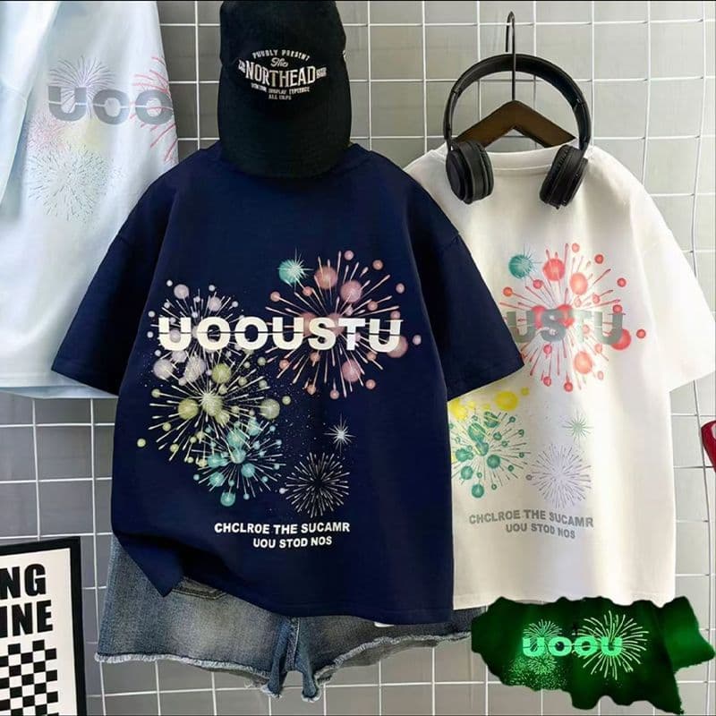 Cross-border children's short-sleeve T-shirt, stylish printed summer boys' half-sleeve T, casual kids' trendy fashion loose fit tee
