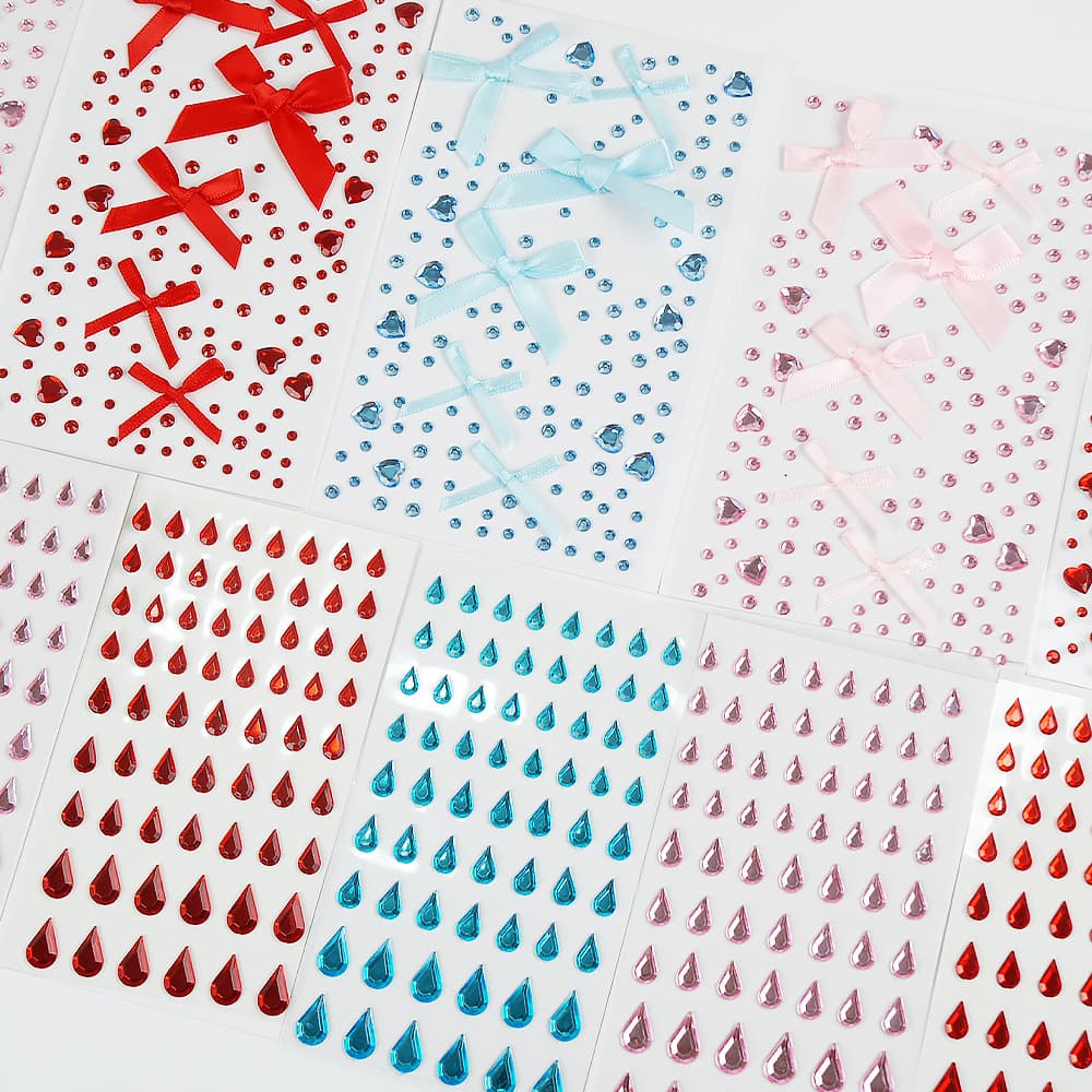 Gem stickers for children 3D crystal face decoration makeup stage handmade stickers girl diamond stickers