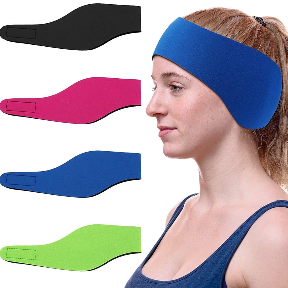 Swimming Headband Diving Material Ear Protection Yoga Sports Headscarf Sweat Protection Bathing Earplugs Swimming Ear Cover