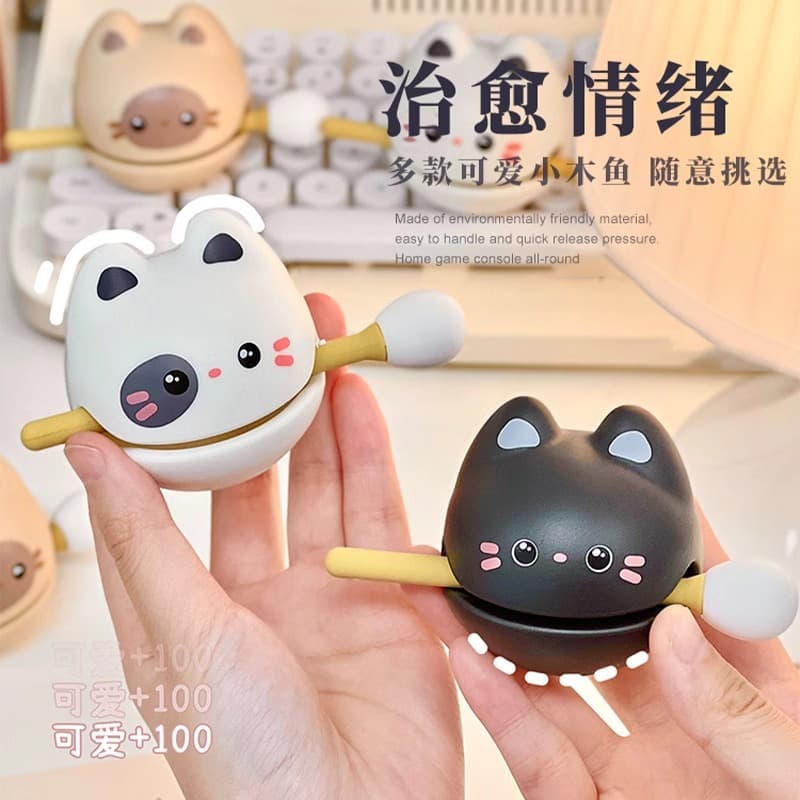 New stress-relieving wooden fish percussion ornament, popular online for calming emotions, cute and relaxing birthday treat.