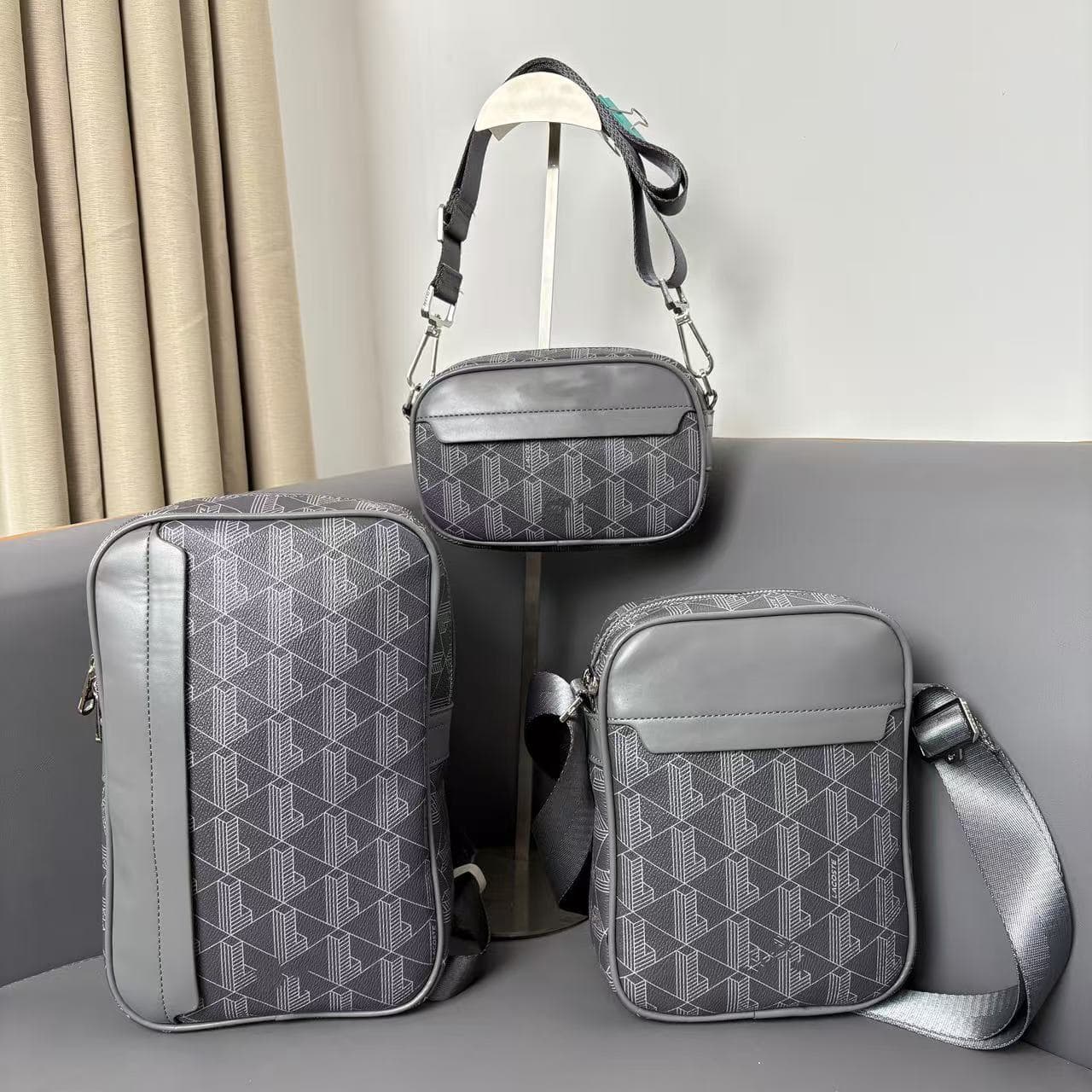 In Stock New Retro Print PU Men's Shoulder Bag Casual Fashion Crossbody Bag Horizontal Version Trendy Men's Crossbody Bag