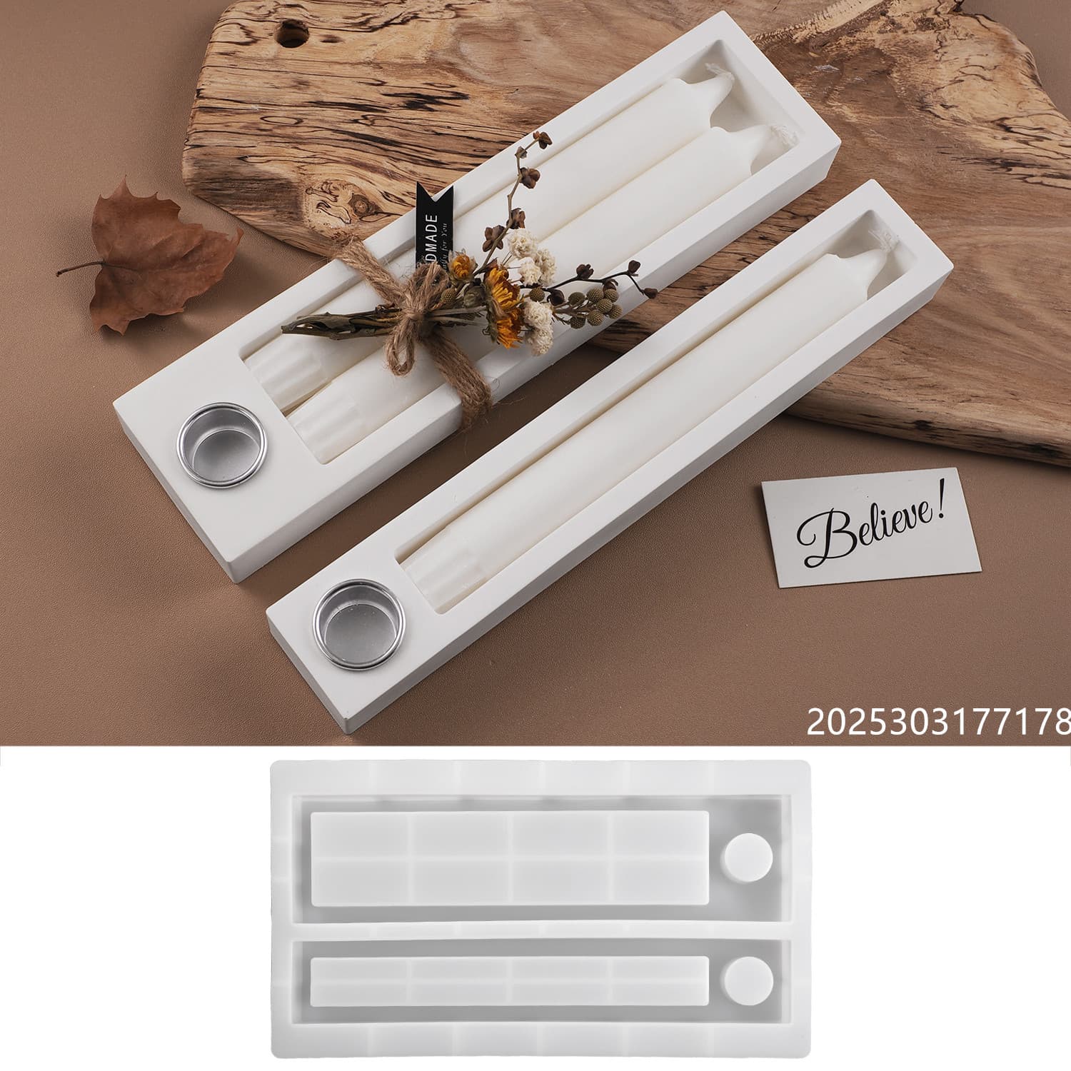 DIY Epoxy Resin Plaster Cement Wax Box Candle Holder Storage Box Gift Box Candle Rectangular Container Silicone Mold