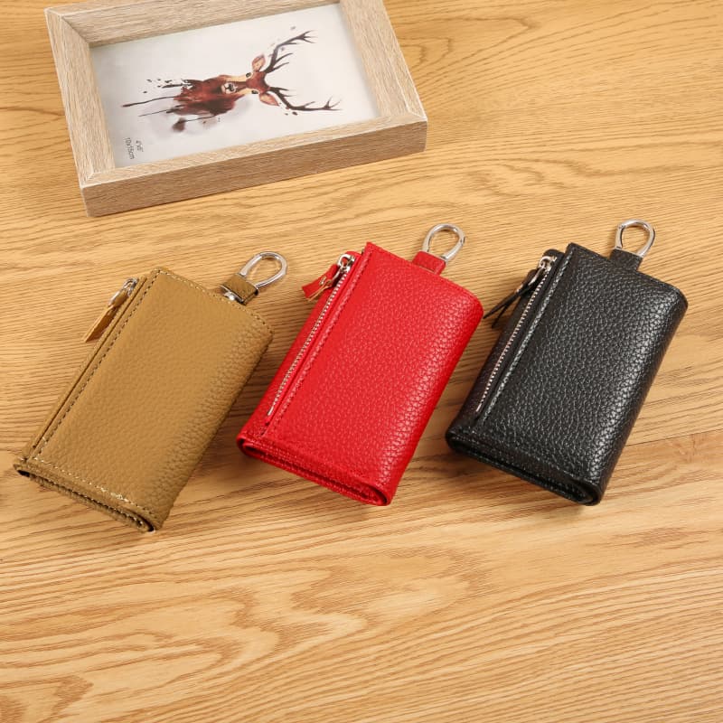 Spot multi-functional household key bag PU wallet one-piece universal coin storage key bag for men and women for door use