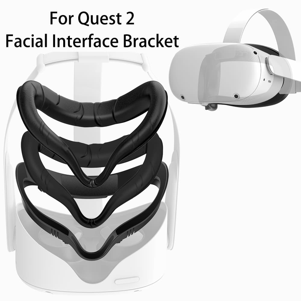 Compatible with Meta Quest 2 Leather Eye Cover Light Blocking Mask 3-Piece Set VR Wide Face Mask Replacement Quest 3 Accessories