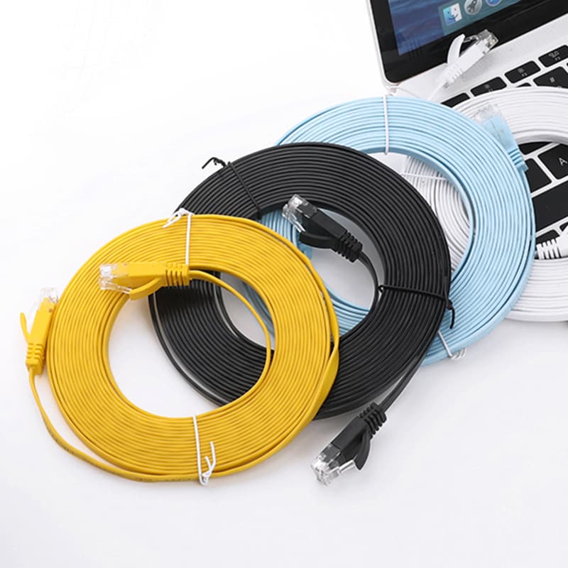 Manufacturer CAT6E Flat Gigabit Network Cable, Broadband Router, Finished Cable, Unshielded Category 6 Flat Patch Cord