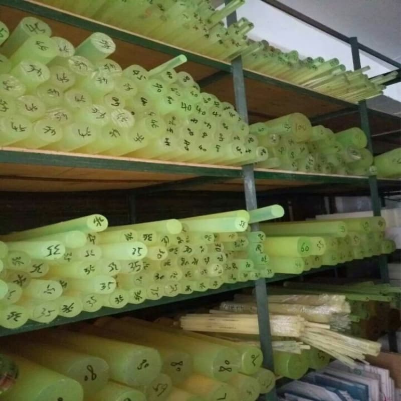 Polyurethane in stock, customizable PU rods, elastic silicone, yellow impact-resistant PU, polyurethane elastomer rods, translucent buffalo tendon rods.