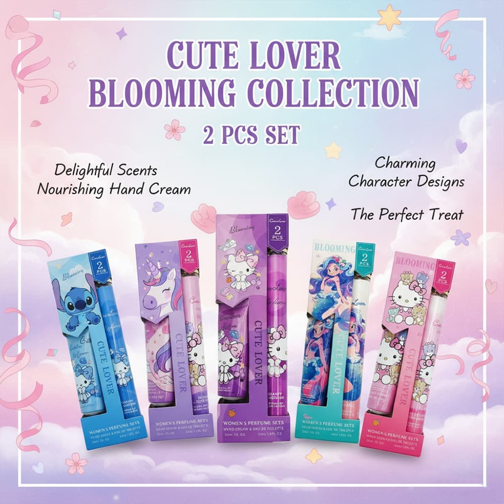 Fragrance Hand Cream Set Cartoon Design 35ml Tube Spray Perfume + 30ml Hand Cream Cross-border Export Product