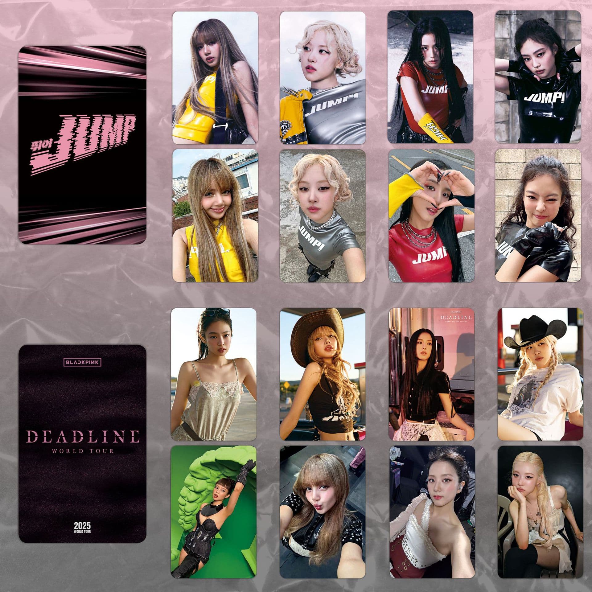 BlackP pink tour peripheral photo card JISOO ROSE new song JUMP peripheral photo card