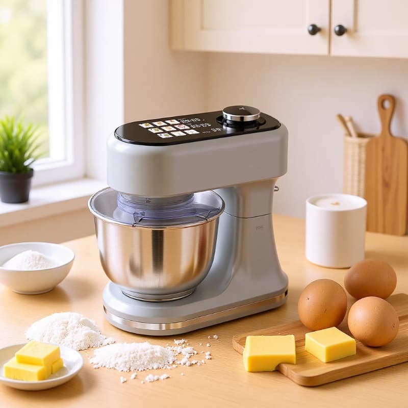 Foreign Trade 1500W 5L Chef's Machine, Dough Mixer, Electric Egg Beater, Led Touch Screen Lcd Display Mixer