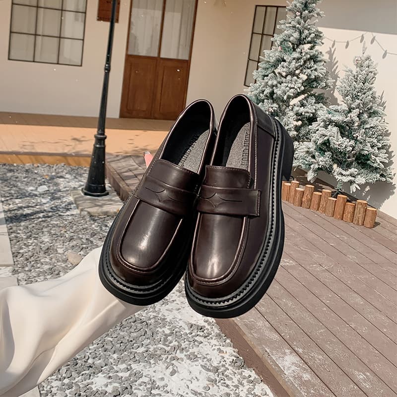Small Sizes Women's Shoes 31 32 33 British Academic Style Small Leather Shoes Spring/Autumn 2024 New Thick Sole Retro Loafers Size 34