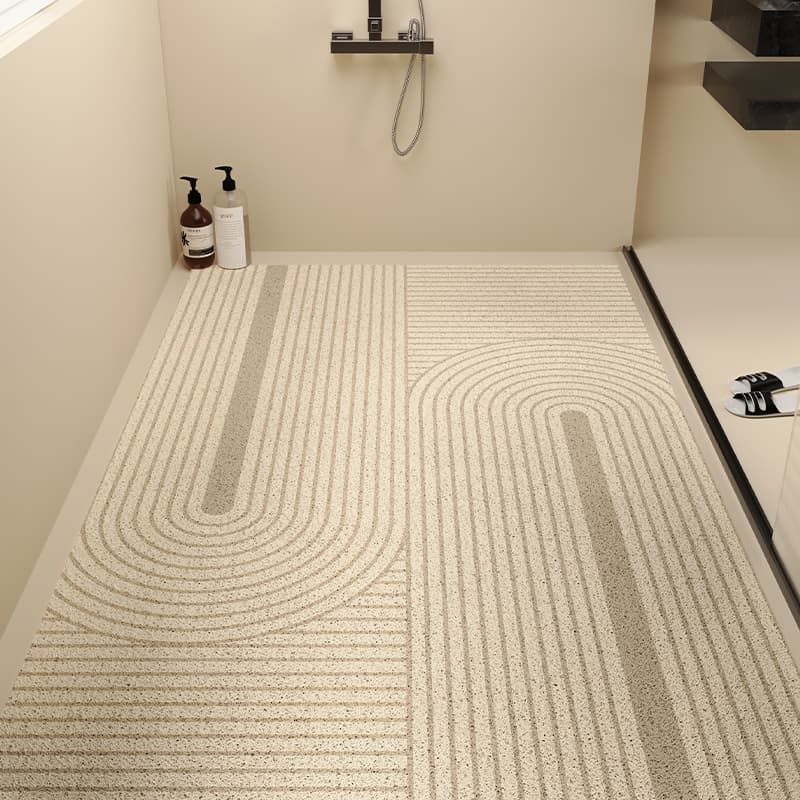 Bathroom non-slip mat covered with silk circles bath anti-fall floor mat children pregnant women toilet partition water drain hollow foot mat
