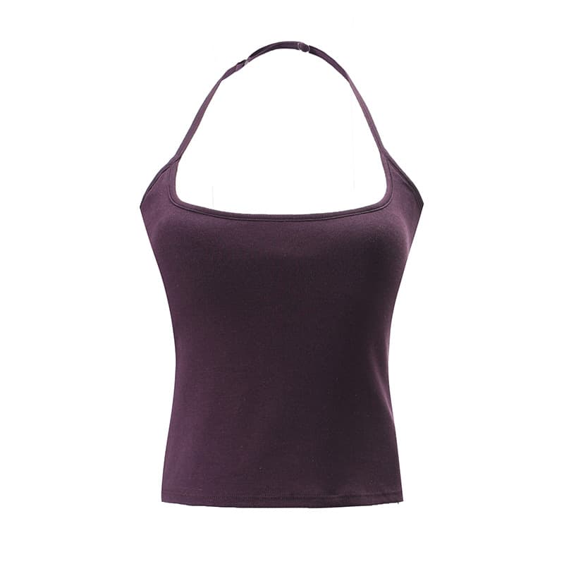 New Stretch Yoga Fitness Adjustable Bra Pads Removable Slimming Halter Vest Camisole 6310