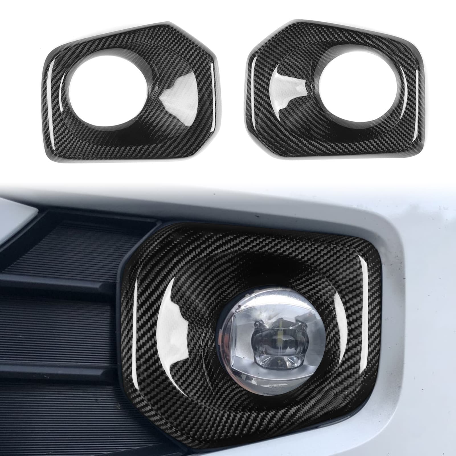 Suitable for Toyota Tacoma Tacoma16-20 real carbon fiber fog light frame car exterior modification accessories