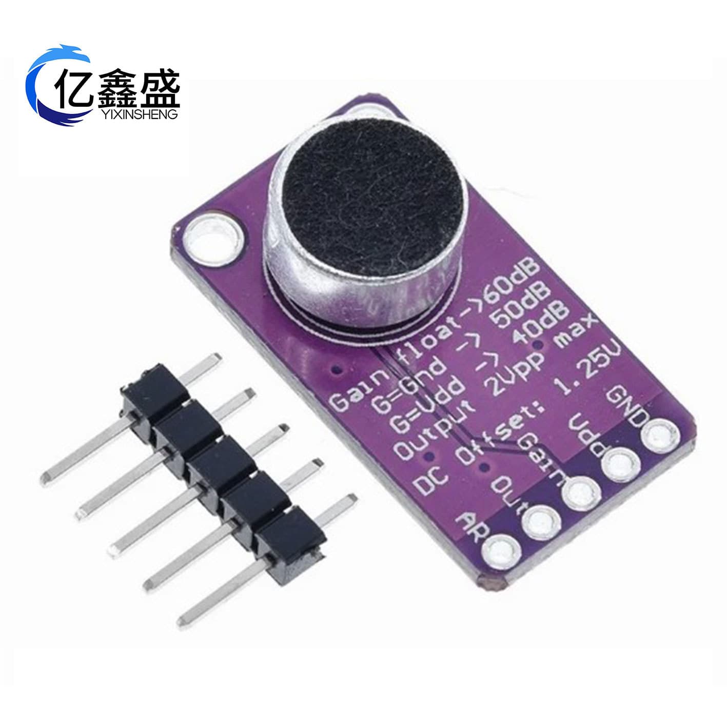 MAX9814 Microphone AGC Amplifier Sound Sensor Module CMA-4544PF-W