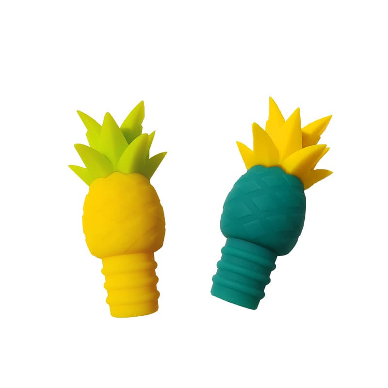 Pineapple Wine Stopper Creative Fruit Pineapple Shape Red Wine Cork for Home Kitchen Silicone Fresh Sealing Stopper