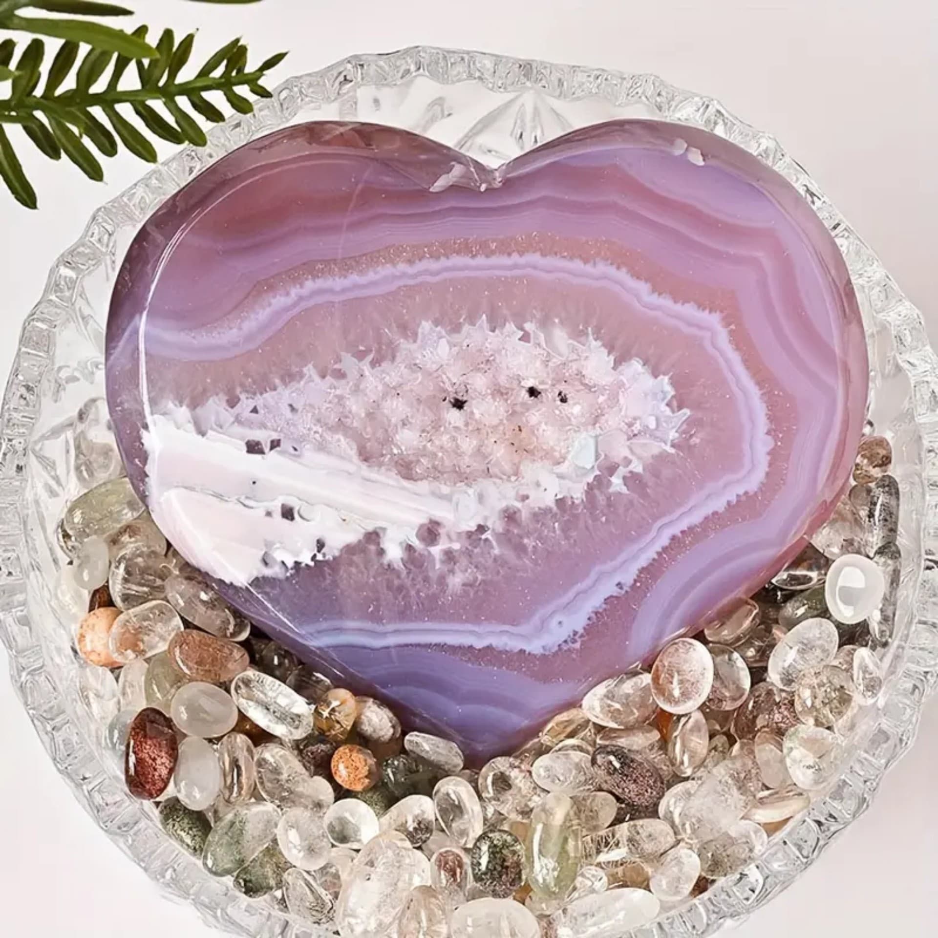 Natural Agate Geode, Pink Geode, Agate Heart-Shaped Geode, Agate Rough Stone Home Decoration Crafts