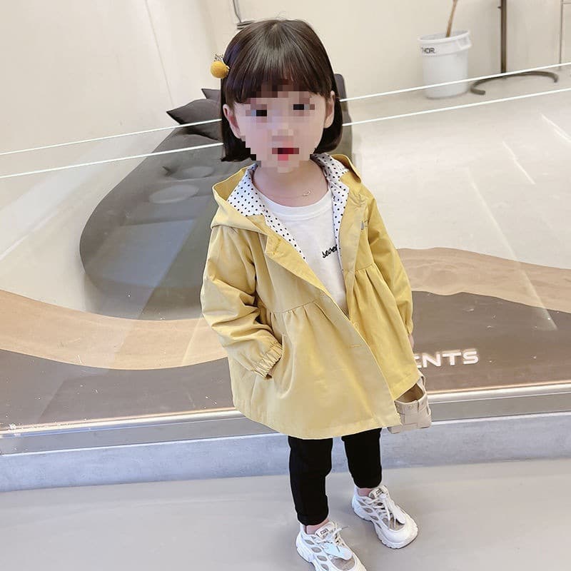 Girls Autumn Winter Hooded Trench Coat 2025 New Stylish Cute Princess Top Kids Fall Wear