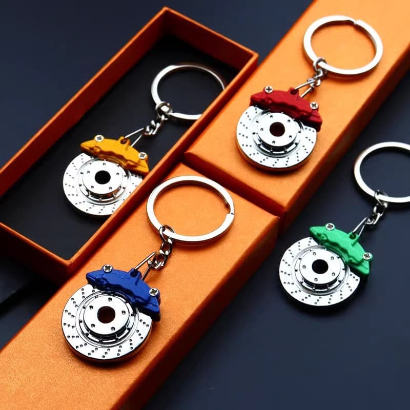 Car Brake Disc Hub Metal Keychain Men's Car Key Modified Disc Brake Key Ring Chain Pendant